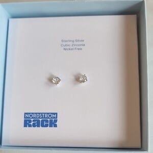 Nordstrom Rack Sterling Silver Cubic Zirconia Earrings